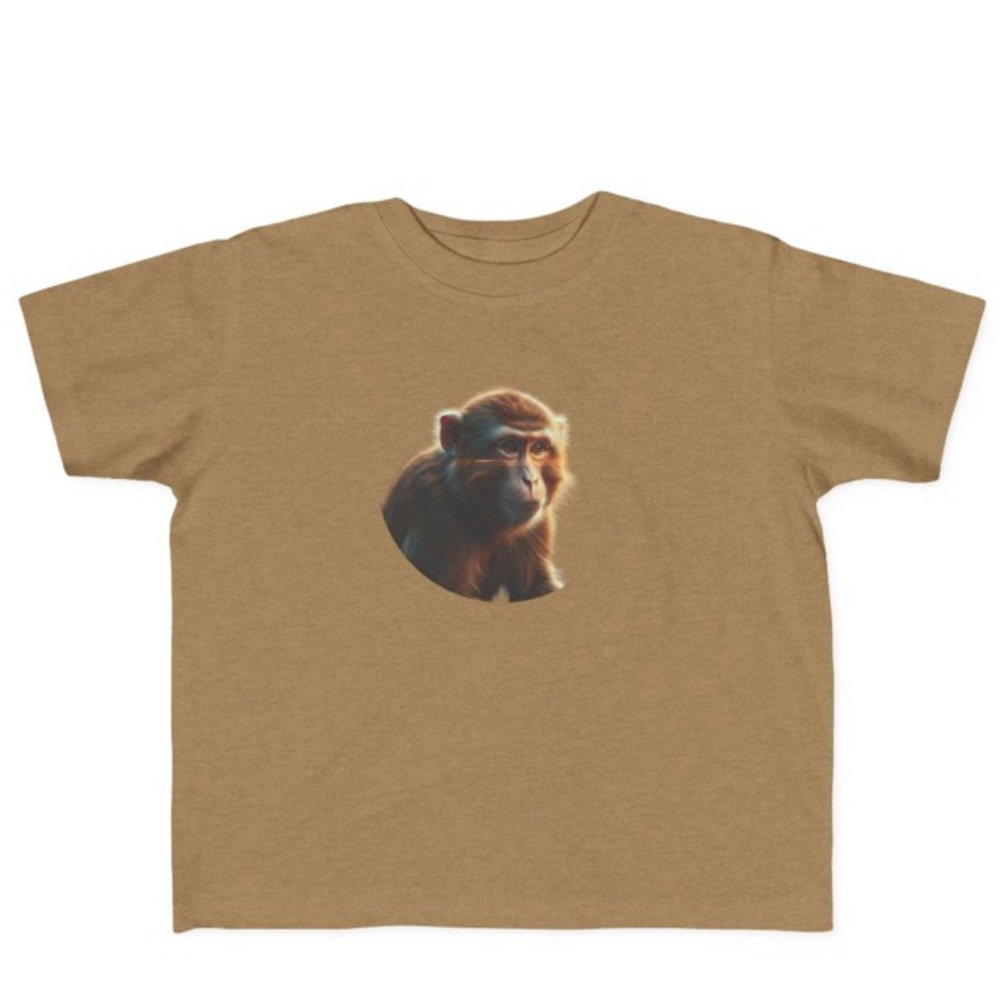 Kids Tan Monkey Graphic T-Shirt